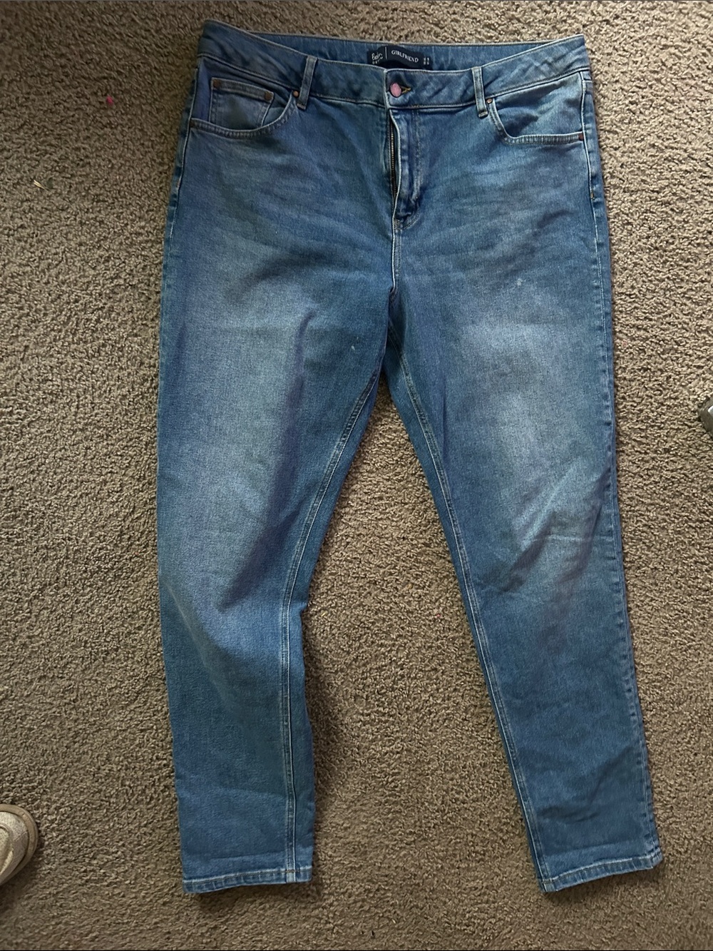 Boden 14 Long Jeans Straight Leg Girlfriend Denim light vintage Jean